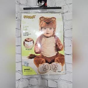 Spirit Halloween Brown Lion Cub Infant Halloween Costume Size 0-6 Months